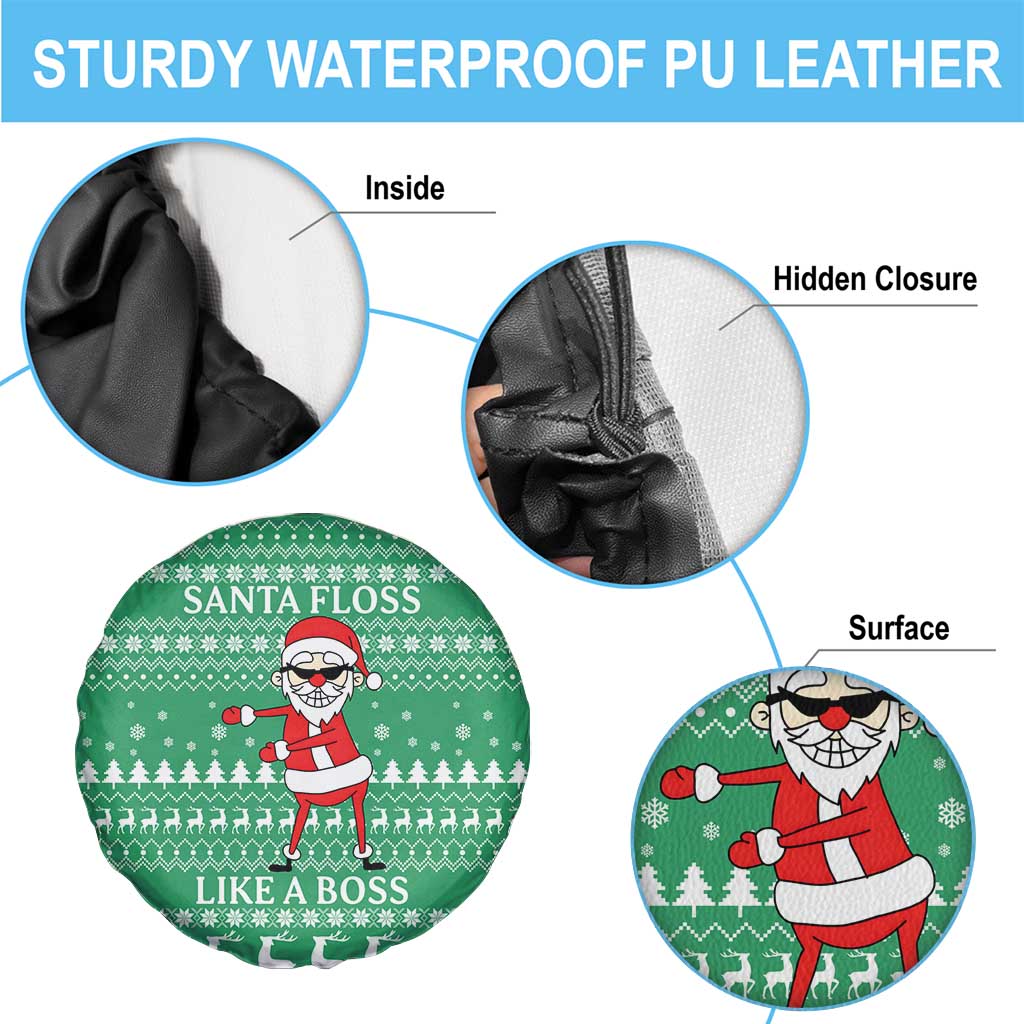 Funny Santa Claus Christmas Spare Tire Cover Xmas Holiday Patterns - Wonder Print Shop