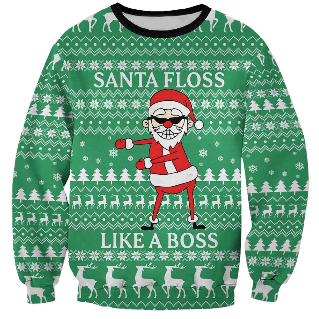 Funny Santa Claus Christmas Sweatshirt Xmas Holiday Patterns - Wonder Print Shop