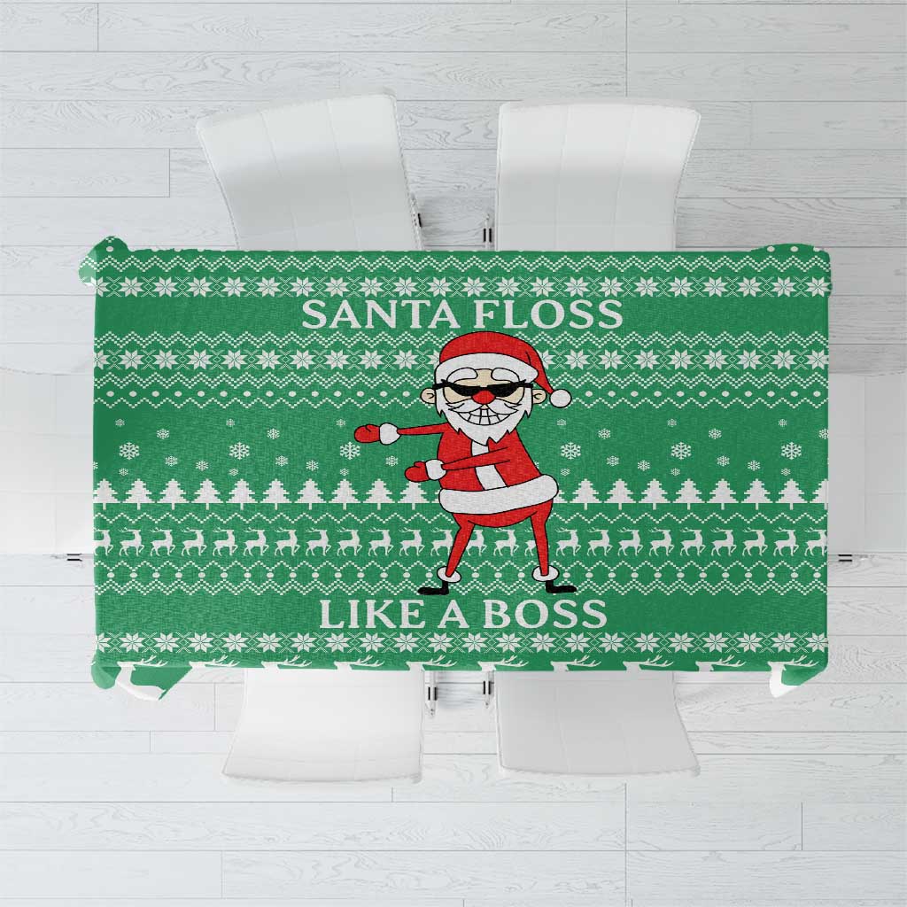 Funny Santa Claus Christmas Tablecloth Xmas Holiday Patterns - Wonder Print Shop