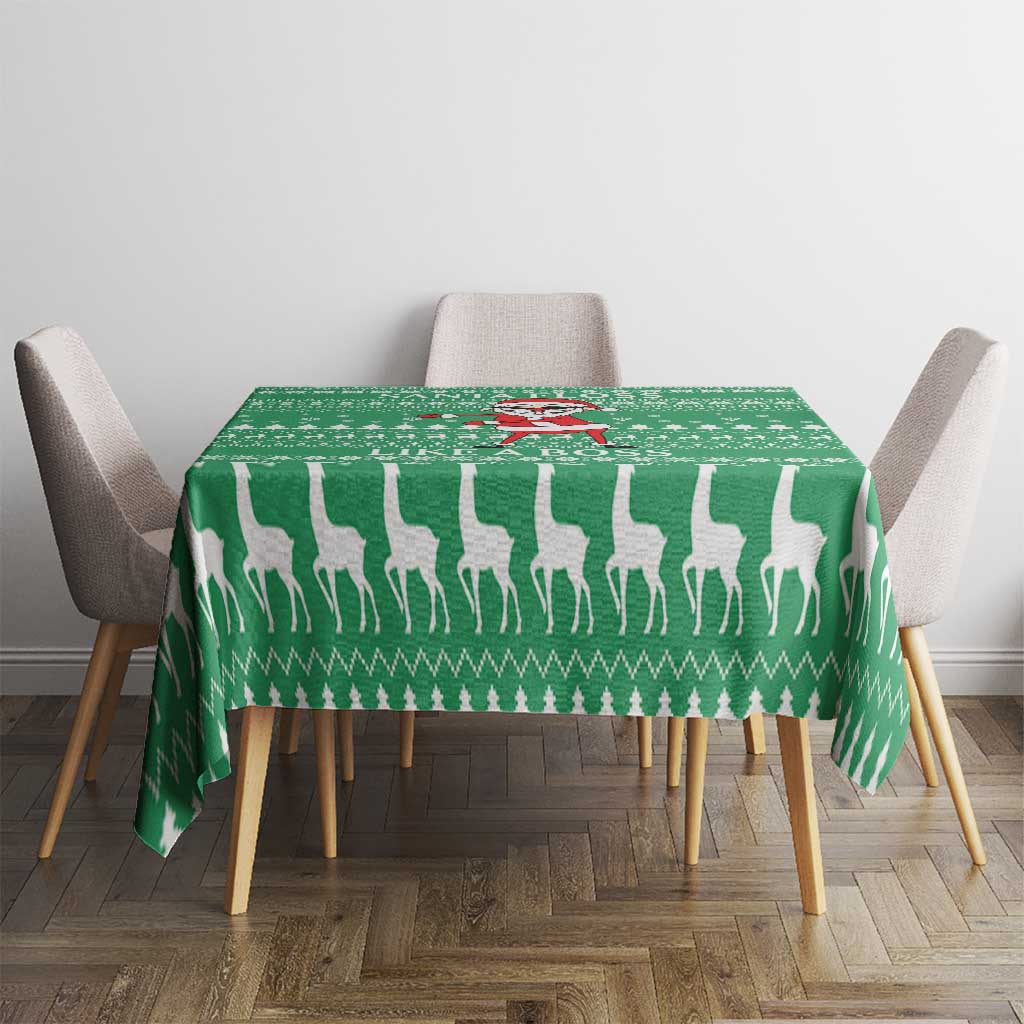 Funny Santa Claus Christmas Tablecloth Xmas Holiday Patterns - Wonder Print Shop