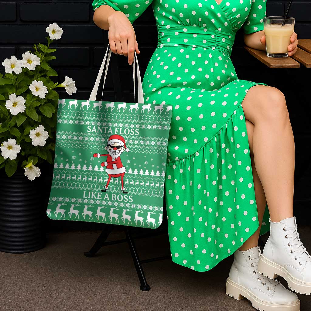 Funny Santa Claus Christmas Tote Bag Xmas Holiday Patterns - Wonder Print Shop