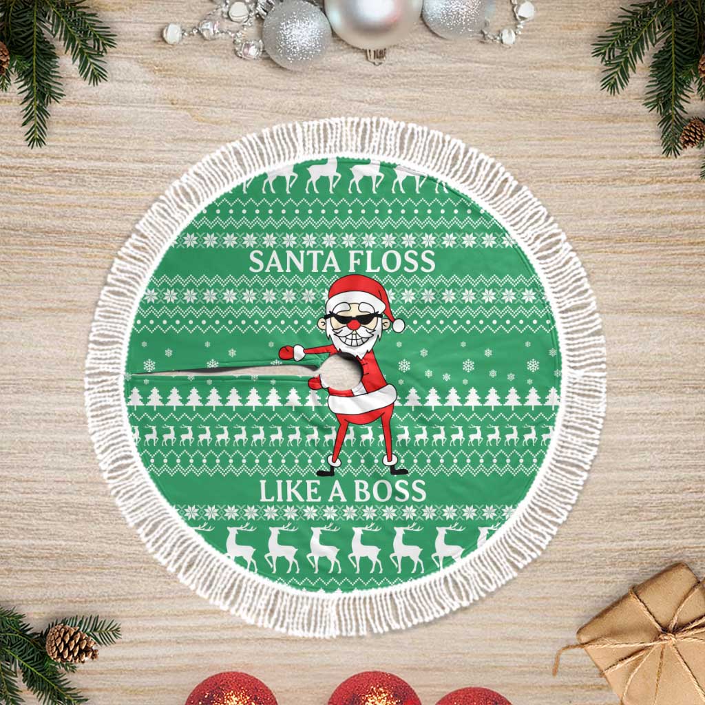 Funny Santa Claus Christmas Tree Skirt Xmas Holiday Patterns - Wonder Print Shop