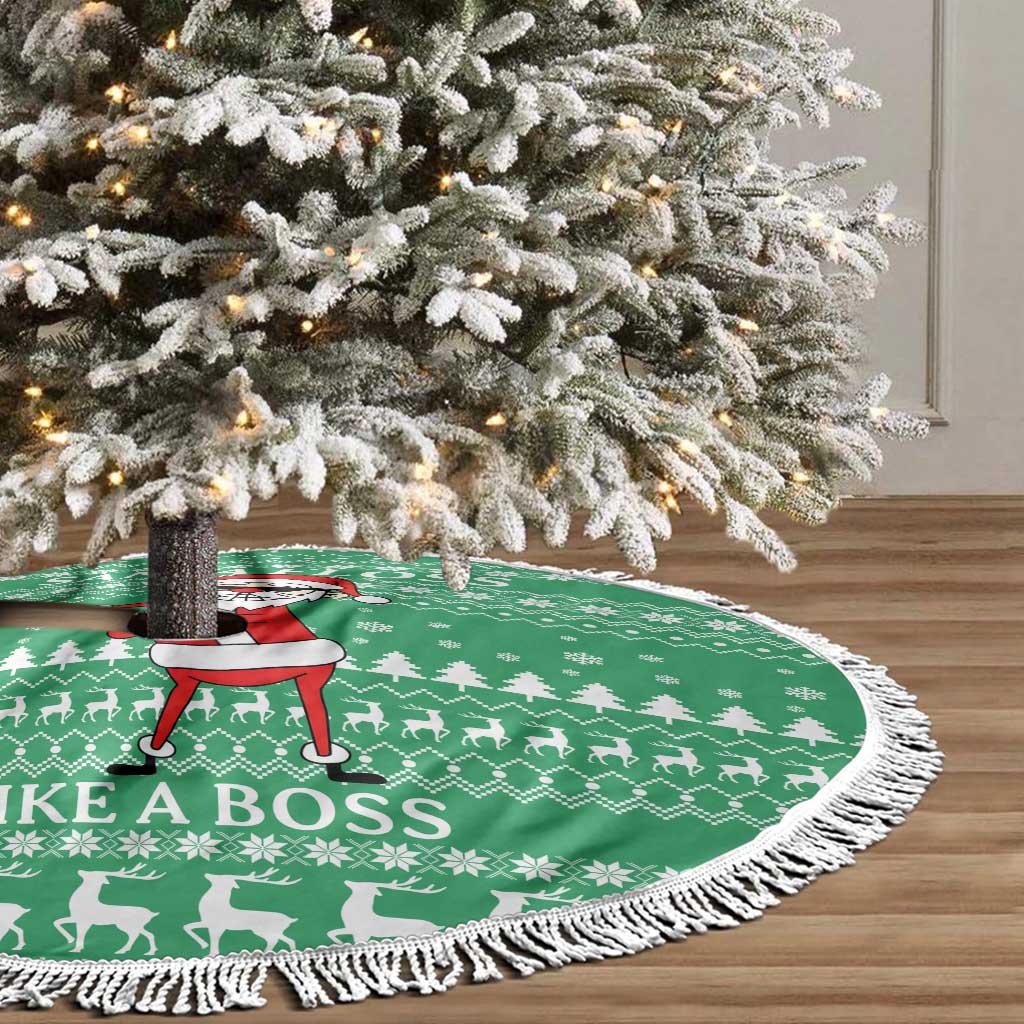 Funny Santa Claus Christmas Tree Skirt Xmas Holiday Patterns - Wonder Print Shop