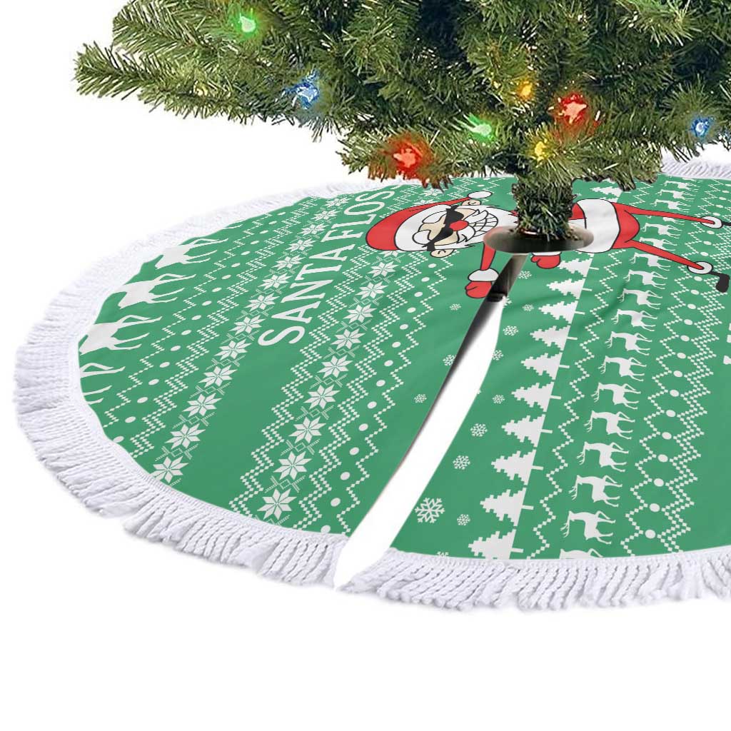 Funny Santa Claus Christmas Tree Skirt Xmas Holiday Patterns - Wonder Print Shop