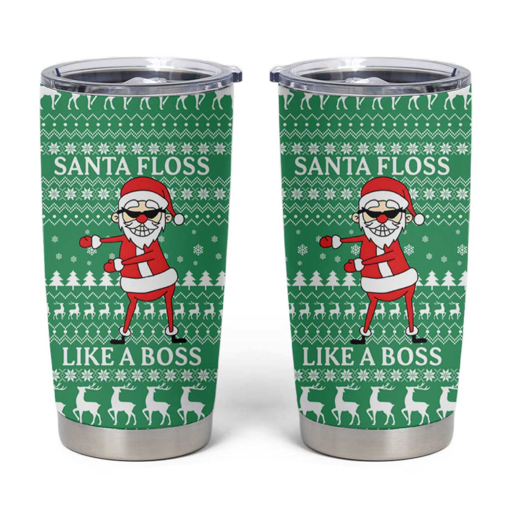 Funny Santa Claus Christmas Tumbler Cup Xmas Holiday Patterns - Wonder Print Shop