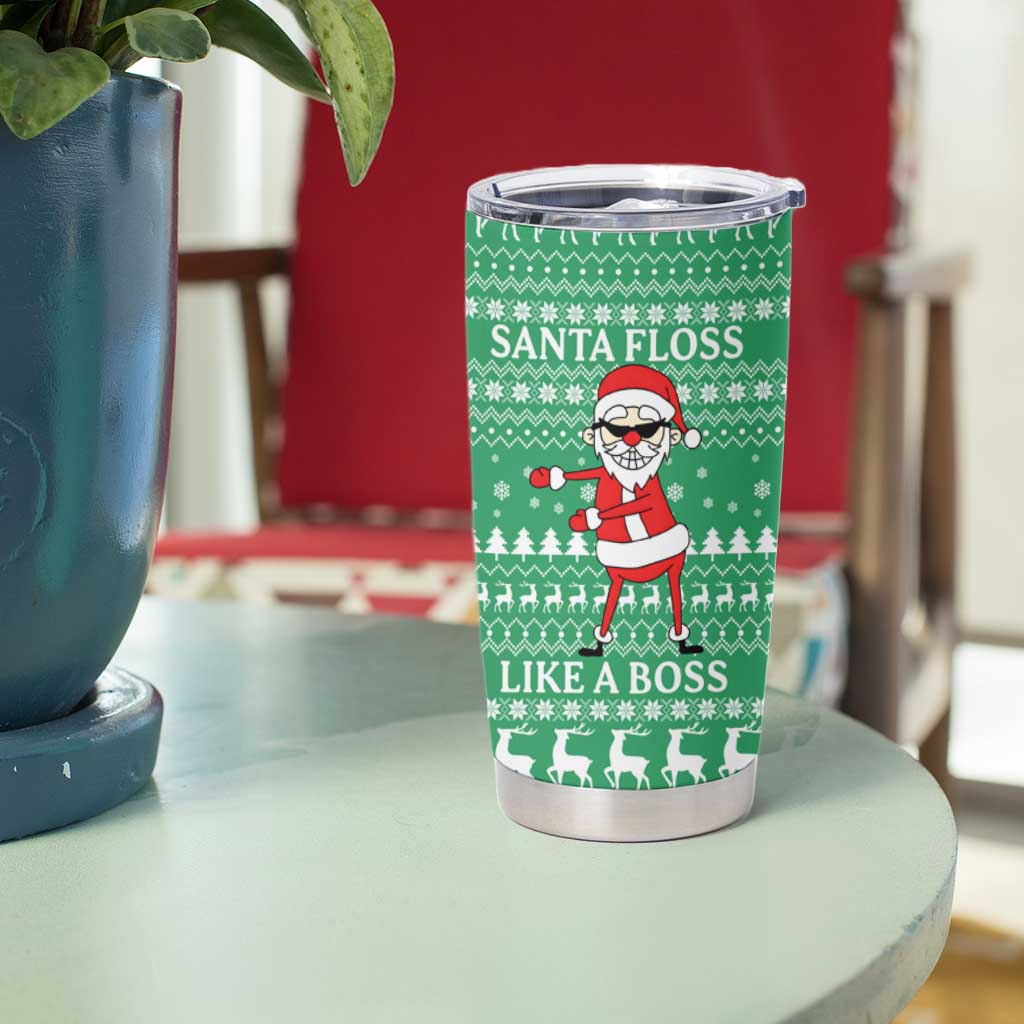 Funny Santa Claus Christmas Tumbler Cup Xmas Holiday Patterns - Wonder Print Shop