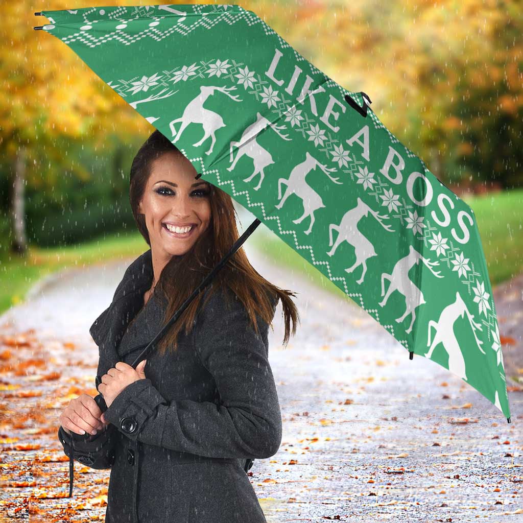 Funny Santa Claus Christmas Umbrella Xmas Holiday Patterns - Wonder Print Shop