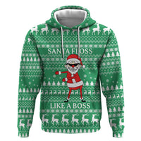 Funny Santa Claus Christmas Zip Hoodie Xmas Holiday Patterns - Wonder Print Shop