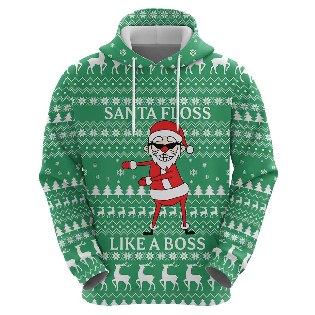 Funny Santa Claus Christmas Zip Hoodie Xmas Holiday Patterns - Wonder Print Shop