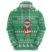 Funny Santa Claus Christmas Zip Hoodie Xmas Holiday Patterns - Wonder Print Shop