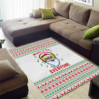 Funny Santa Music Is For Everyone Christmas Area Rug Xmas Holiday Patterns - Wonder Print Shop