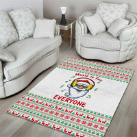 Funny Santa Music Is For Everyone Christmas Area Rug Xmas Holiday Patterns - Wonder Print Shop