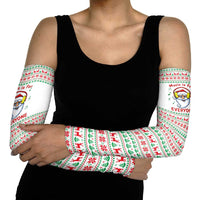 Funny Santa Music Is For Everyone Christmas Arm Sleeves Xmas Holiday Patterns - Wonder Print Shop