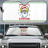 Funny Santa Music Is For Everyone Christmas Auto Sun Shade Xmas Holiday Patterns - Wonder Print Shop
