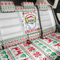 Funny Santa Music Is For Everyone Christmas Back Car Seat Cover Xmas Holiday Patterns - Wonder Print Shop