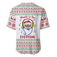 Funny Santa Music Is For Everyone Christmas Baseball Jersey Xmas Holiday Patterns - Wonder Print Shop