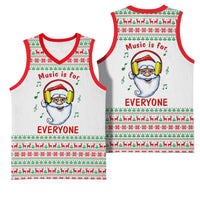 Funny Santa Music Is For Everyone Christmas Basketball Jersey Xmas Holiday Patterns - Wonder Print Shop