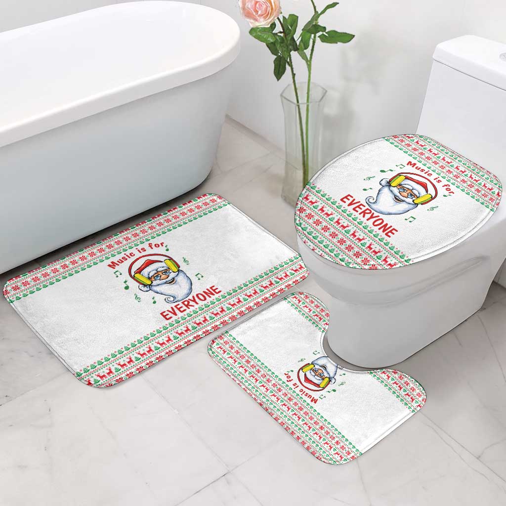 Funny Santa Music Is For Everyone Christmas Bathroom Set Xmas Holiday Patterns - Wonder Print Shop