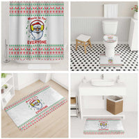 Funny Santa Music Is For Everyone Christmas Bathroom Set Xmas Holiday Patterns - Wonder Print Shop