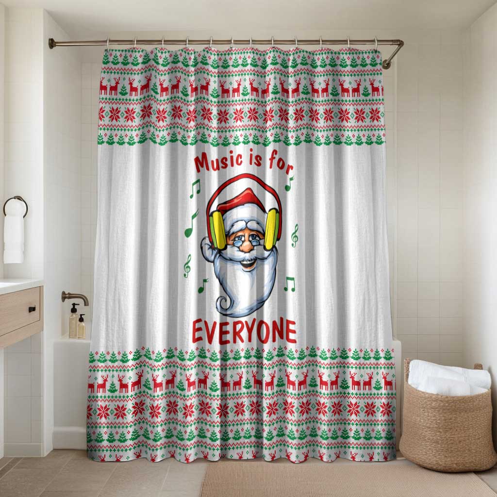 Funny Santa Music Is For Everyone Christmas Bathroom Set Xmas Holiday Patterns - Wonder Print Shop