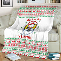 Funny Santa Music Is For Everyone Christmas Blanket Xmas Holiday Patterns - Wonder Print Shop