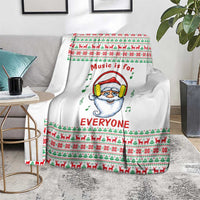 Funny Santa Music Is For Everyone Christmas Blanket Xmas Holiday Patterns - Wonder Print Shop