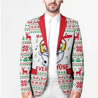 Funny Santa Music Is For Everyone Christmas Blazer Xmas Holiday Patterns - Wonder Print Shop