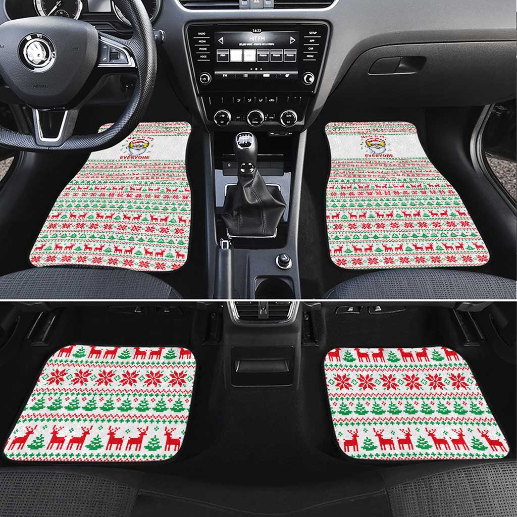 Funny Santa Music Is For Everyone Christmas Car Mats Xmas Holiday Patterns - Wonder Print Shop
