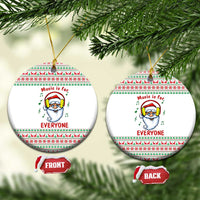 Funny Santa Music Is For Everyone Christmas Ceramic Ornament Xmas Holiday Patterns - Wonder Print Shop