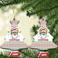 Funny Santa Music Is For Everyone Christmas Ceramic Ornament Xmas Holiday Patterns - Wonder Print Shop