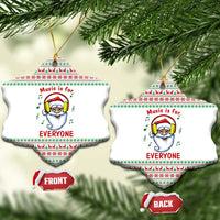 Funny Santa Music Is For Everyone Christmas Ceramic Ornament Xmas Holiday Patterns - Wonder Print Shop