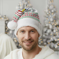 Funny Santa Music Is For Everyone Christmas Santa Hat Xmas Holiday Patterns - Wonder Print Shop