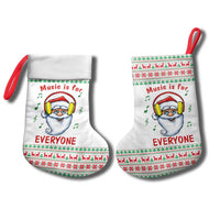 Funny Santa Music Is For Everyone Christmas Stocking Xmas Holiday Patterns - Wonder Print Shop