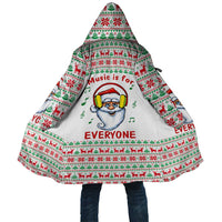 Funny Santa Music Is For Everyone Christmas Cloak Xmas Holiday Patterns - Wonder Print Shop