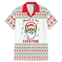 Funny Santa Music Is For Everyone Christmas Family Matching Mermaid Dress and Hawaiian Shirt Xmas Holiday Patterns - Wonder Print Shop