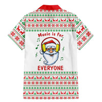 Funny Santa Music Is For Everyone Christmas Family Matching Mermaid Dress and Hawaiian Shirt Xmas Holiday Patterns - Wonder Print Shop