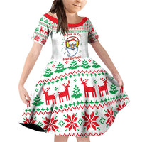 Funny Santa Music Is For Everyone Christmas Family Matching Off Shoulder Short Dress and Hawaiian Shirt Xmas Holiday Patterns - Wonder Print Shop