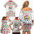 Funny Santa Music Is For Everyone Christmas Family Matching Off Shoulder Short Dress and Hawaiian Shirt Xmas Holiday Patterns - Wonder Print Shop