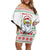 Funny Santa Music Is For Everyone Christmas Family Matching Off Shoulder Short Dress and Hawaiian Shirt Xmas Holiday Patterns - Wonder Print Shop