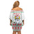 Funny Santa Music Is For Everyone Christmas Family Matching Off Shoulder Short Dress and Hawaiian Shirt Xmas Holiday Patterns - Wonder Print Shop
