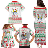 Funny Santa Music Is For Everyone Christmas Family Matching Puletasi and Hawaiian Shirt Xmas Holiday Patterns - Wonder Print Shop