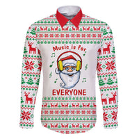Funny Santa Music Is For Everyone Christmas Family Matching Short Sleeve Bodycon Dress and Hawaiian Shirt Xmas Holiday Patterns - Wonder Print Shop