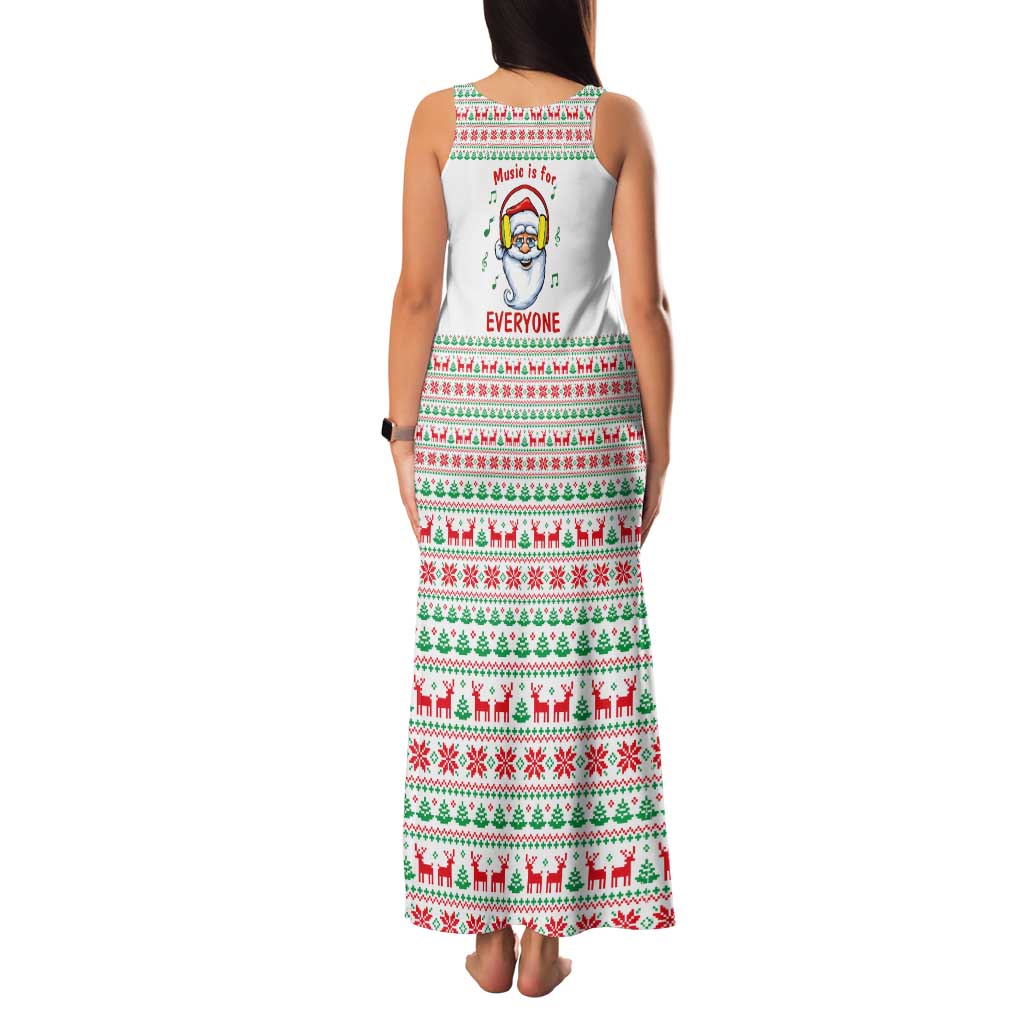 Funny Santa Music Is For Everyone Christmas Family Matching Tank Maxi Dress and Hawaiian Shirt Xmas Holiday Patterns - Wonder Print Shop