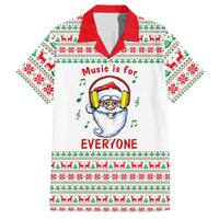 Funny Santa Music Is For Everyone Christmas Hawaiian Shirt Xmas Holiday Patterns - Wonder Print Shop