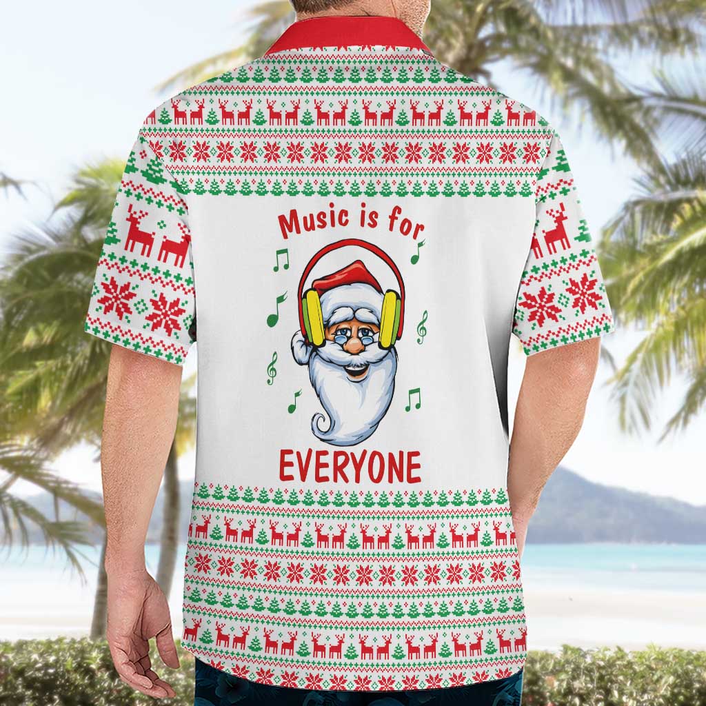 Funny Santa Music Is For Everyone Christmas Hawaiian Shirt Xmas Holiday Patterns - Wonder Print Shop