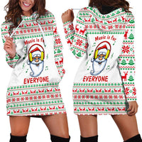 Funny Santa Music Is For Everyone Christmas Hoodie Dress Xmas Holiday Patterns - Wonder Print Shop