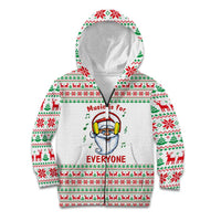 Funny Santa Music Is For Everyone Christmas Kid Hoodie Xmas Holiday Patterns - Wonder Print Shop