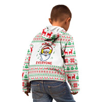 Funny Santa Music Is For Everyone Christmas Kid Hoodie Xmas Holiday Patterns - Wonder Print Shop