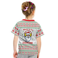 Funny Santa Music Is For Everyone Christmas Kid T Shirt Xmas Holiday Patterns - Wonder Print Shop