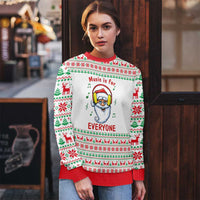 Funny Santa Music Is For Everyone Christmas Ugly Christmas Sweater Xmas Holiday Patterns - Wonder Print Shop